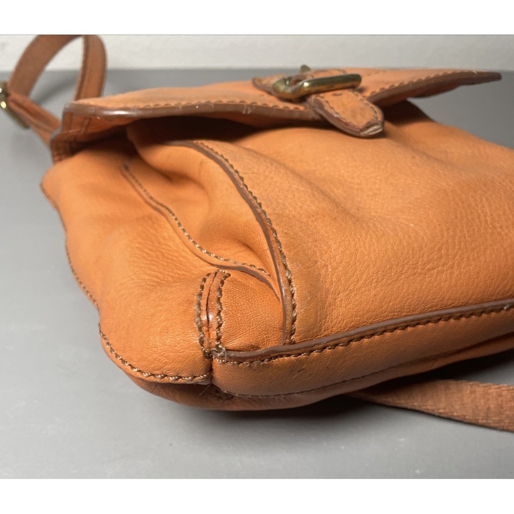 Fossil Long Live Vintage Reissue Flap Crossbody bag soft Orange Cowhide leather - Picture 5 of 14